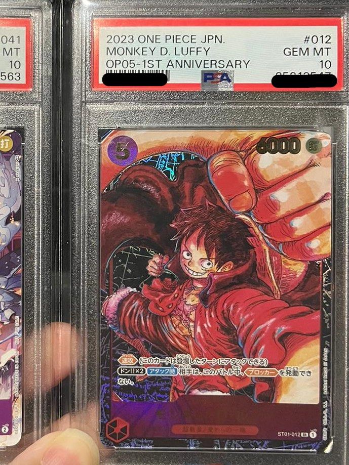 PSA 10 One Piece Luffy, JP OP05- 1st Anniversary, Hobbies & Toys