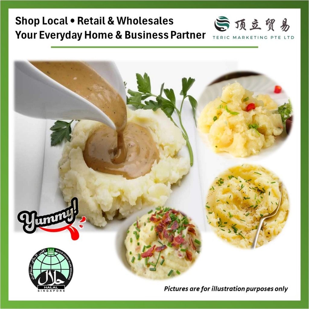 SG STOCKS HALAL Instant Mashed Potato Mix 2kg Restaurant Instant Ready Mix Food