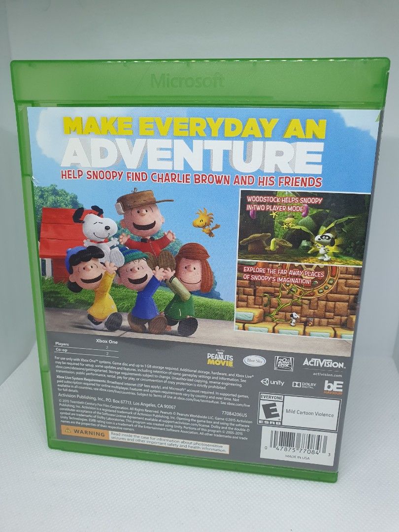 Snoopy's Grand Adventure (Xbox One) (Category: Xbox) located in Quezon City. Submitted by itemsforadoption (Listing ID 1311231887, Image 2). Description: Rfs: Its 2024! Happy New Year! Hoping you have a good year ahead of you! If you have questions feel free to send a message. Though I'll most likely be able to reply from 10am to 8pm. Please be patient and understanding. Decluttering games and items that I've picked up or for friends and family. 