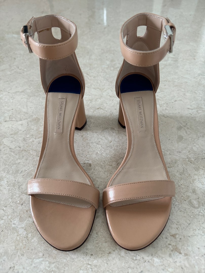 Stuart Weitzman 75 Less Nudist Sandals US Sz 5.5 EU 36