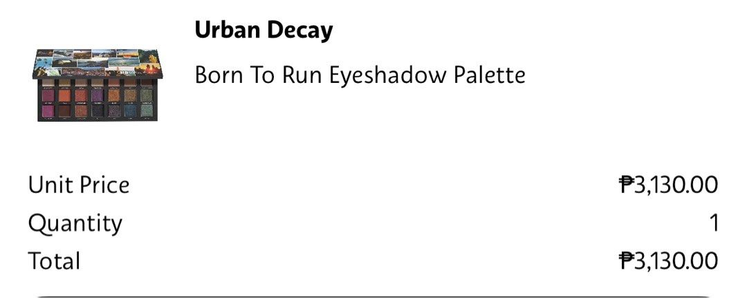 UD Born To Run Eyeshadow Palette (Category: Makeup) located in Manila. Submitted by dei.clutter (Listing ID 1311195579, Image 3). Description: - preloved but not abused - obvious signs of use as seen in the picture - original - got it for 3,130 - no box - selling as is - rfs: curating collection 💸 GCash, GoTyme.