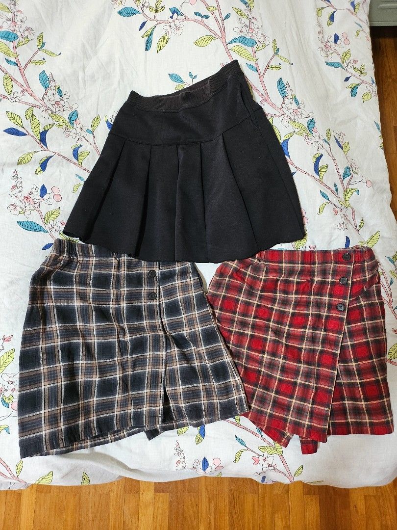 Flannel skirt uniqlo sales