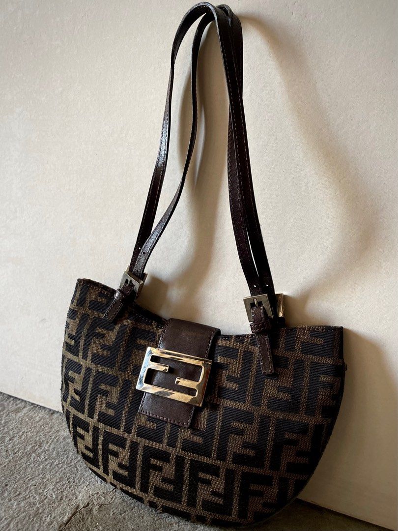Vintage fendi zucca shoulder bag outlet