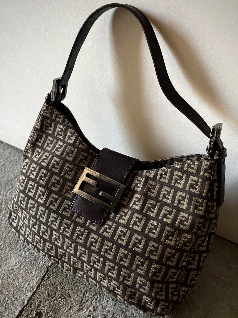 Vintage fendi zucca shoulder bag store