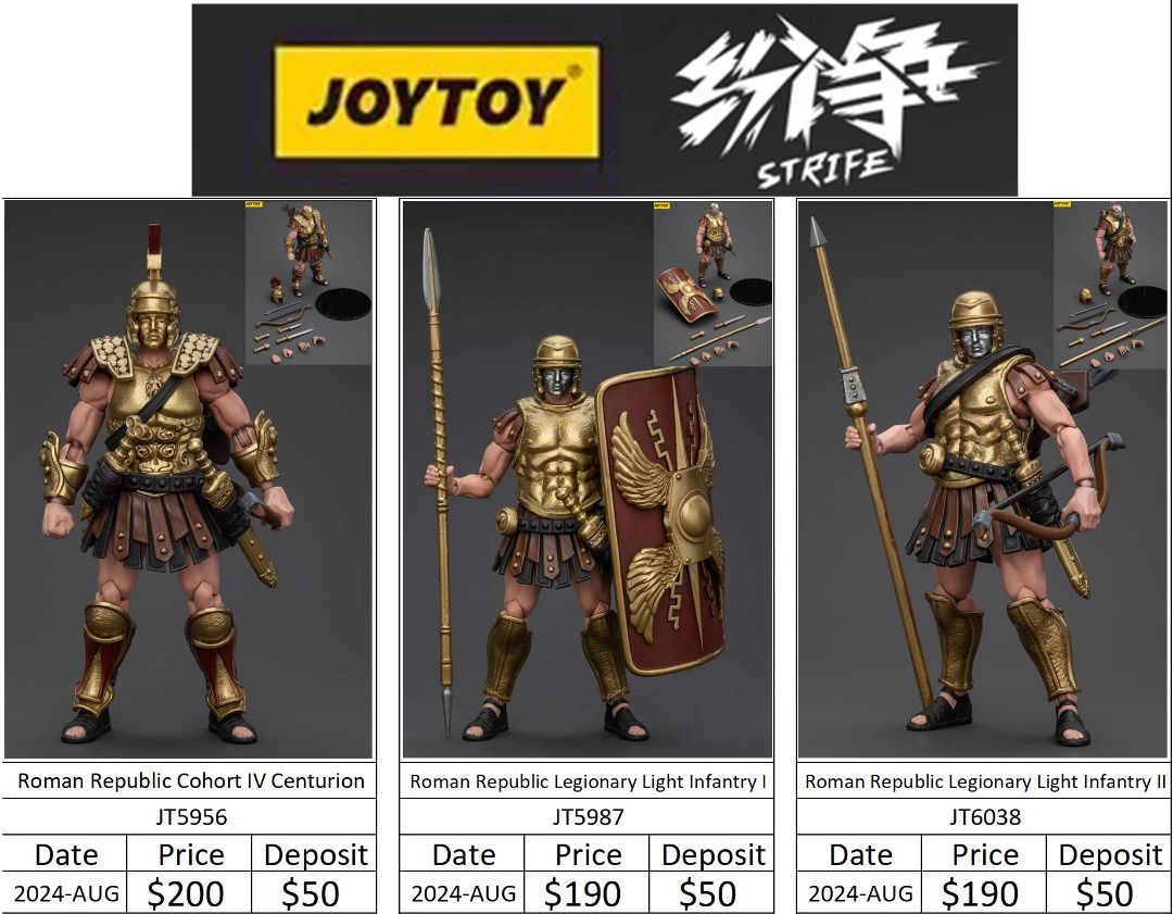JOYTOY 1/18 Strife Roman Republic Action Figure - Cohort IV Centurion Collector Edition 4.25 Inch