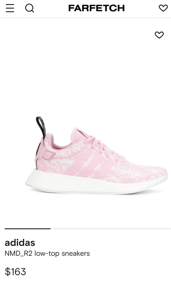 Nmd r2 pink and white sales