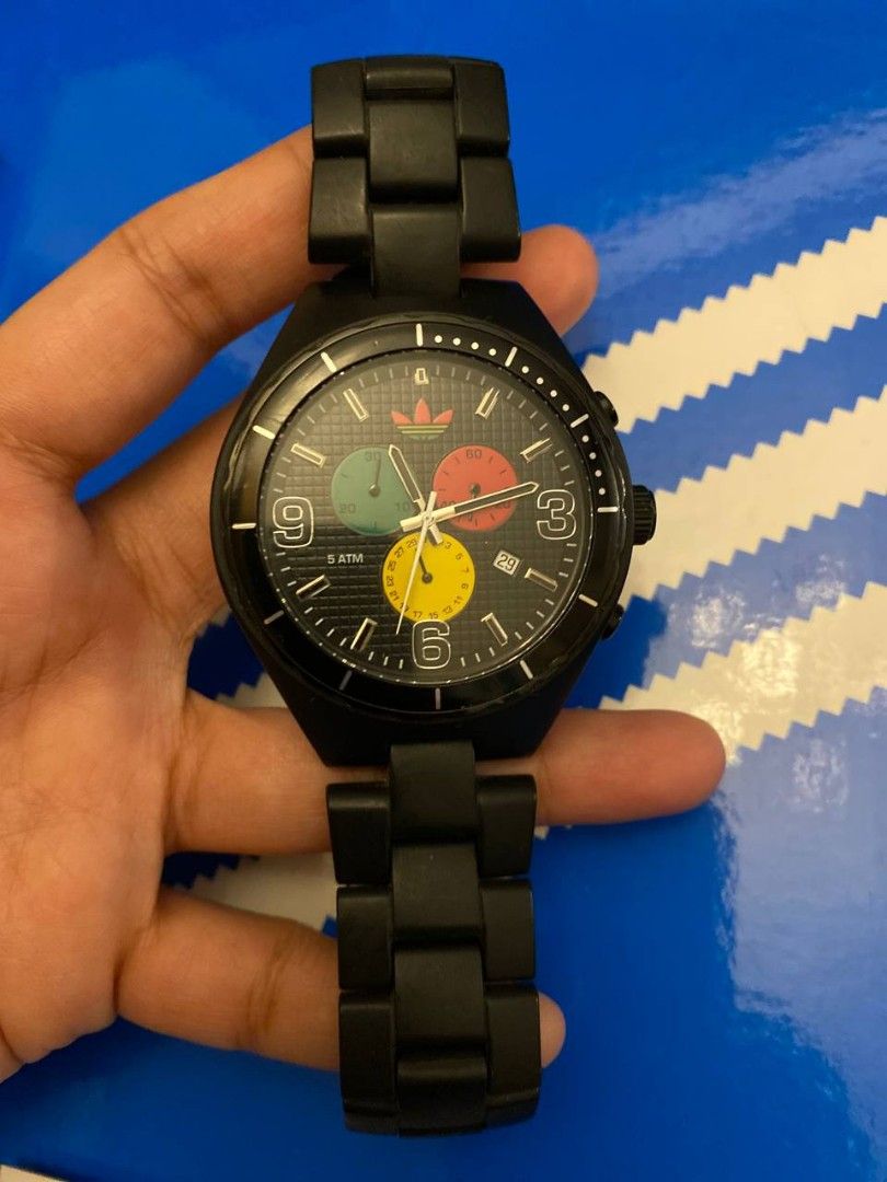 adidas watch jam tangan rasta Men s Fashion Watches Accessories Watches on Carousell
