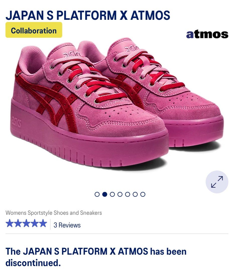 ASICS Discontinued JAPAN S PLATFORM X ATMOS in Pink Size 38