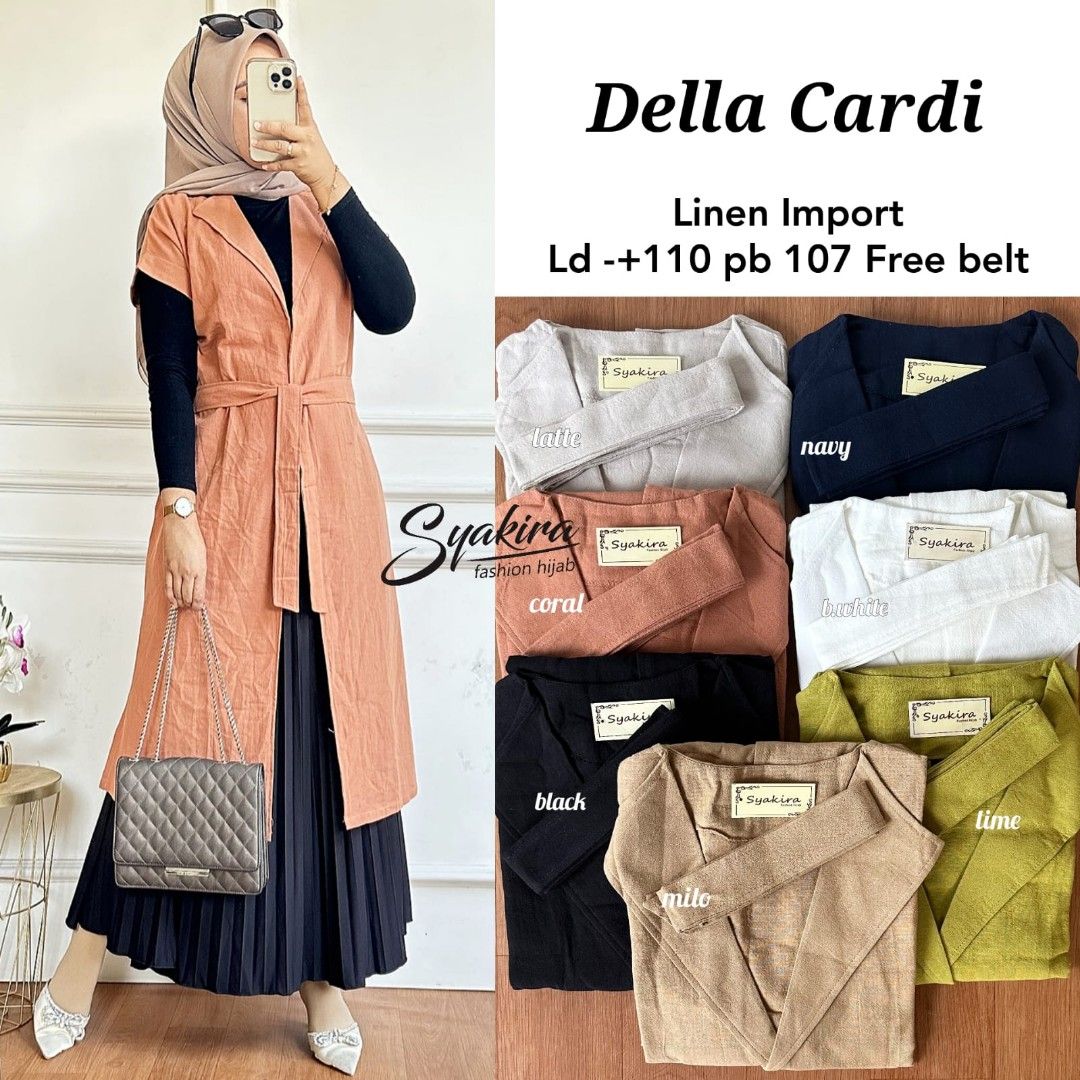B Della Cardi l atasan fashion cardigan panjang long cardi wanita Fesyen Wanita Pakaian Wanita Baju Luaran di Carousell