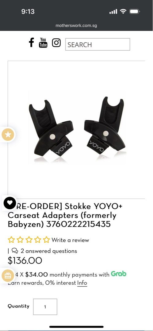 Babyzen yoyo+ car seat adapter 2025