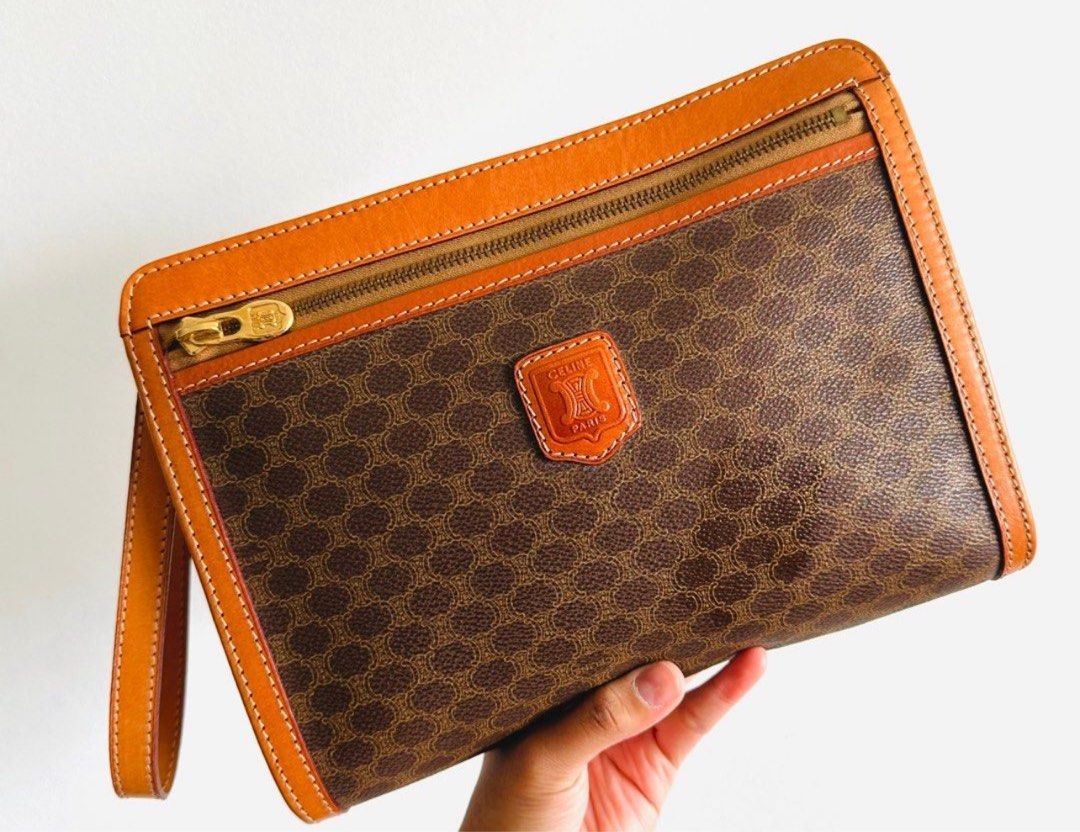 Celine Triomphe Macadam Monogram Clutch