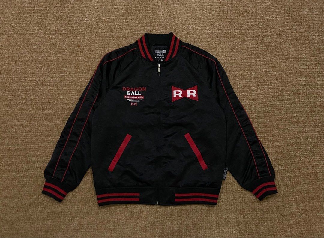 Dragon Ball Red Ribbon Army Varsity Bomber Jacket Fesyen Pria Pakaian Baju Luaran di Carousell