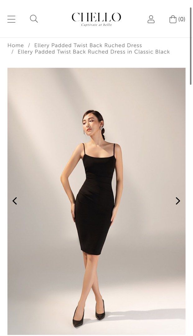 Ellery Padded Twist Back Ruched Dress Black Women s Fashion Dresses Sets Dresses on Carousell