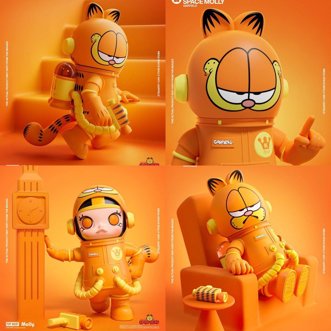 EXCLUSIVE MEGA SPACE MOLLY 400% Garfield POP MART, Hobbies