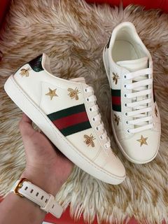 Gucci gold bee shoes deals