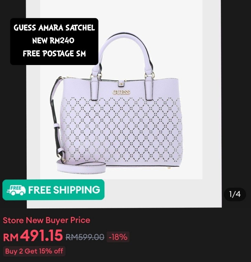 Guess satchel Handbag beg tangan murah original Women s Fashion Bags Wallets Shoulder Bags on Carousell