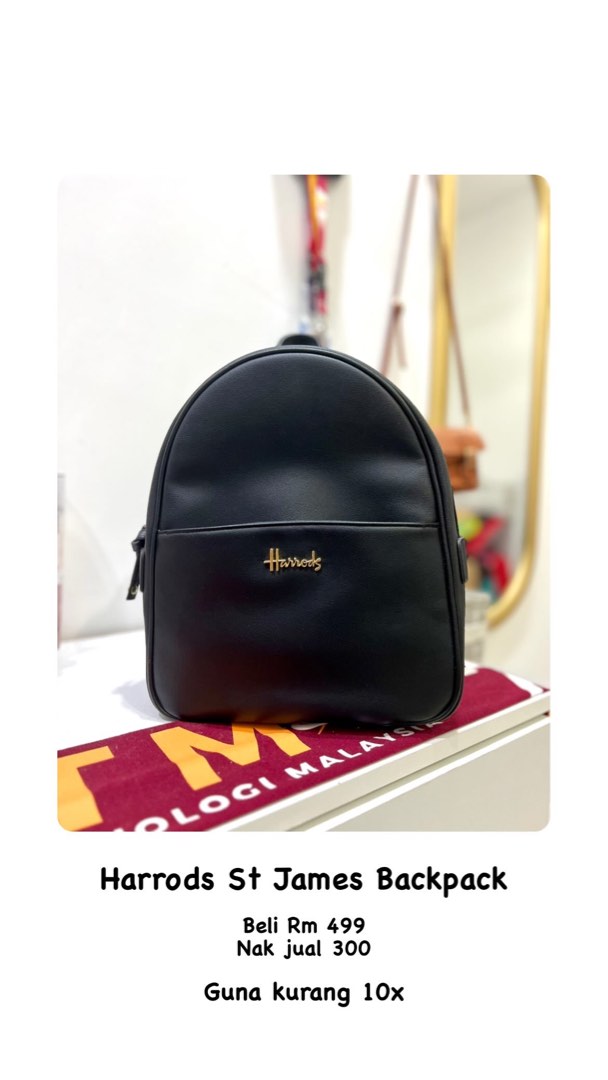 harrods st james backpack, Women's Fashion, Bags & Wallets, Backpacks