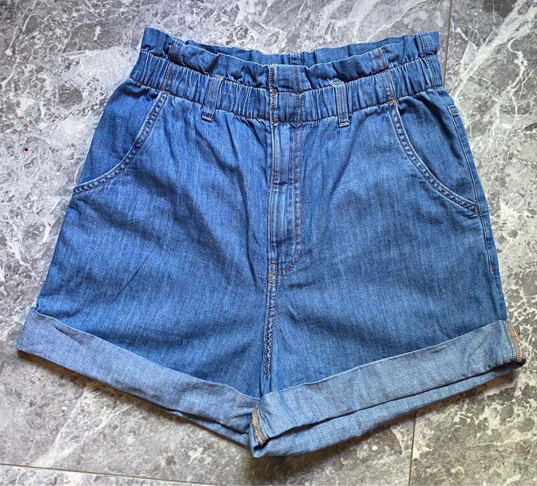 H m Highrise Soft Denim Short Women s Fashion Bottoms Shorts on Carousell
