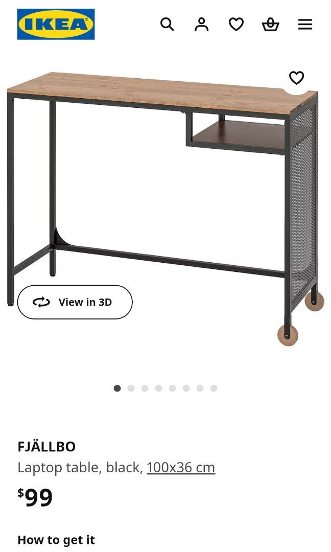 IKEA FJALLBO Laptop table Furniture Home Living Furniture Tables Sets on Carousell