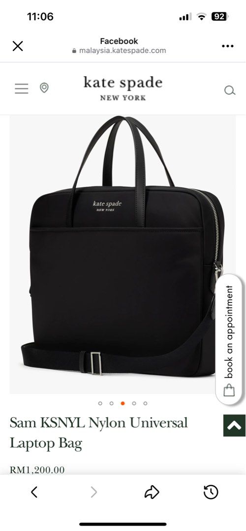 Kate Spade Sam KSNYL Nylon Universal Laptop Bag Women s Fashion Bags Wallets Shoulder Bags on Carousell