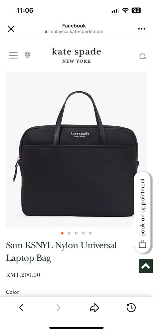 Kate spade nylon laptop bag shop