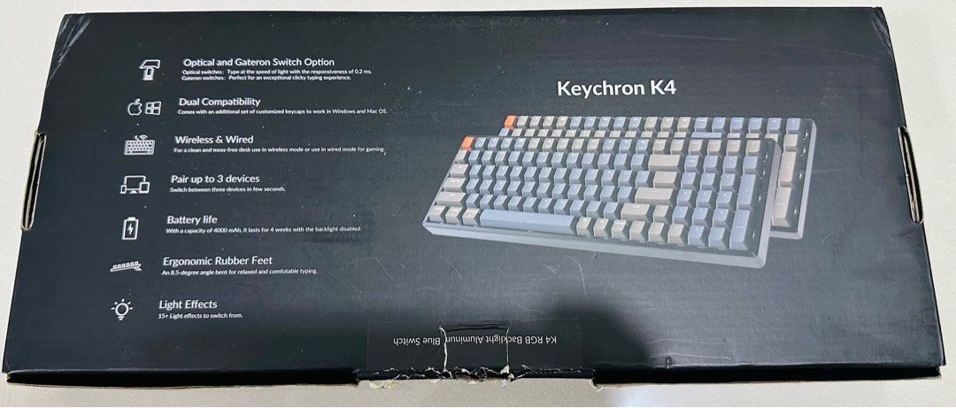 Keychron K4 Full-sized Wireless Mechanical Keyboard, Computers & Tech ...