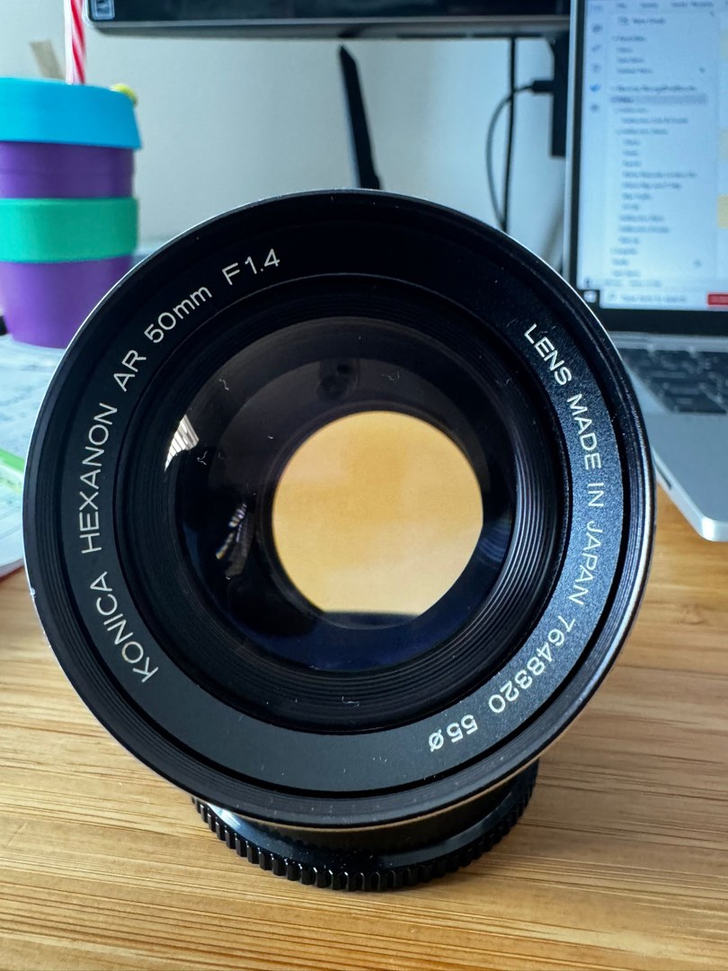 Objectif Konica Hexanon AR 50mm F/1.4 – Monture Konica – Très Bon état