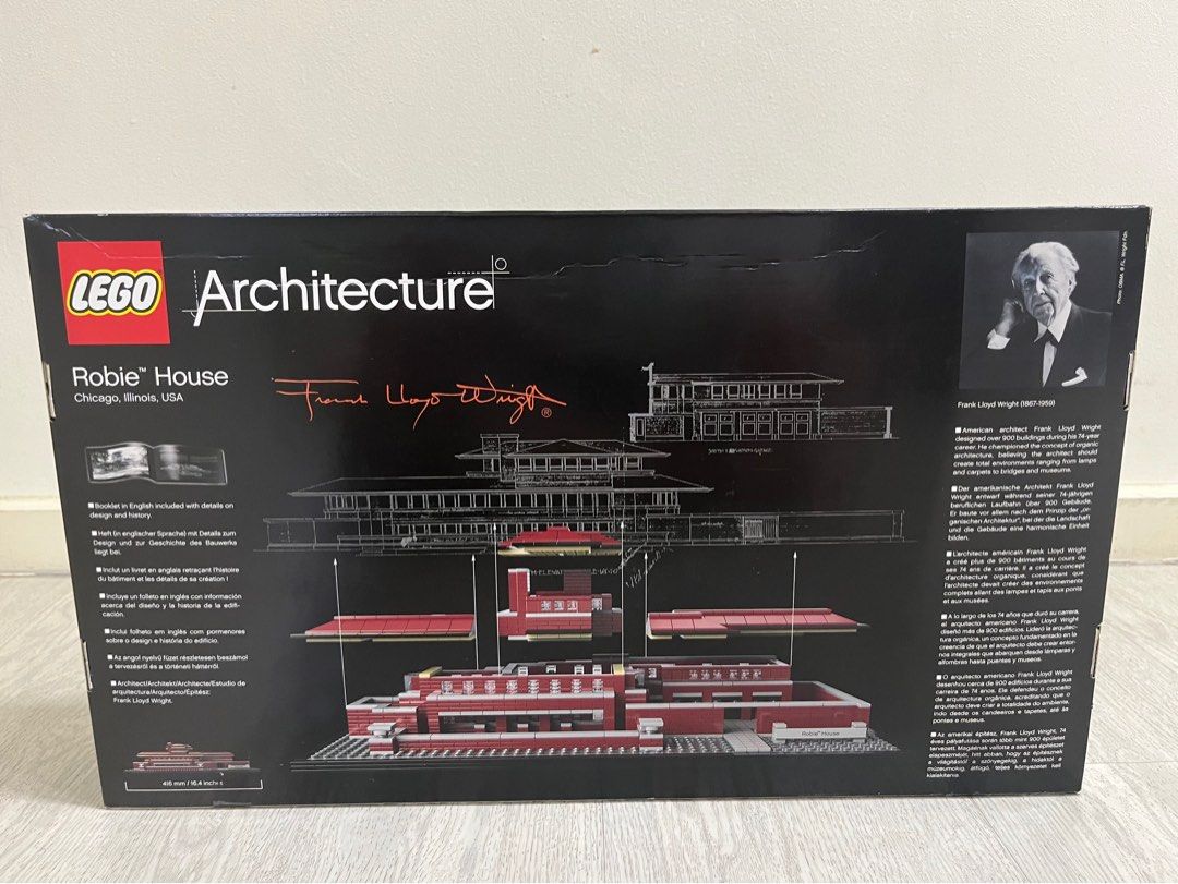 Lego Architecture Frank Lloyd Wright Collection Robie House Hobbies Toys Toys Games on Carousell
