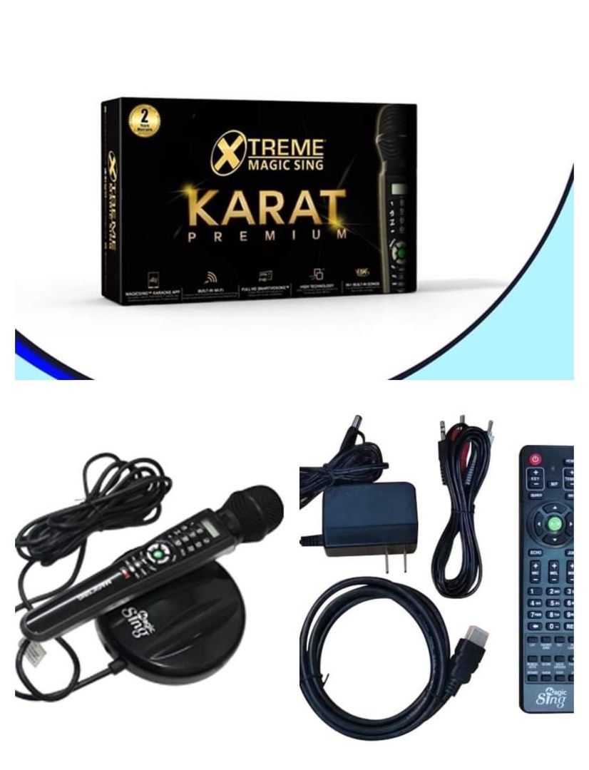 Magic Sing Karat (Category: Soundbars, Speakers & Amplifiers) located in Cainta. Submitted by krissssh (Listing ID 1311520990, Image 3). Description: Complete Package Orig Price:23k Selling for lowest price RFS:Gift walang mahilig kumanta sa bahay.