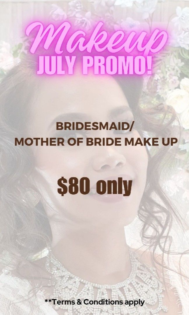 Make Up (Category: Makeup) located in Singapore. Submitted by beauty.bazaar (Listing ID 1311428943, Image 1). Description: July Promo Make Up Service for Dnd, bridesmaid or mother of Bride/Groom *T&C applies.