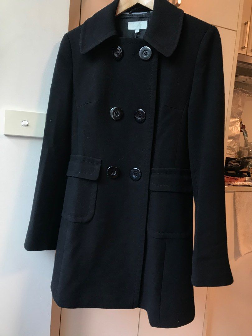 M S Women Black Coat Women s Fashion Coats Jackets and Outerwear on Carousell