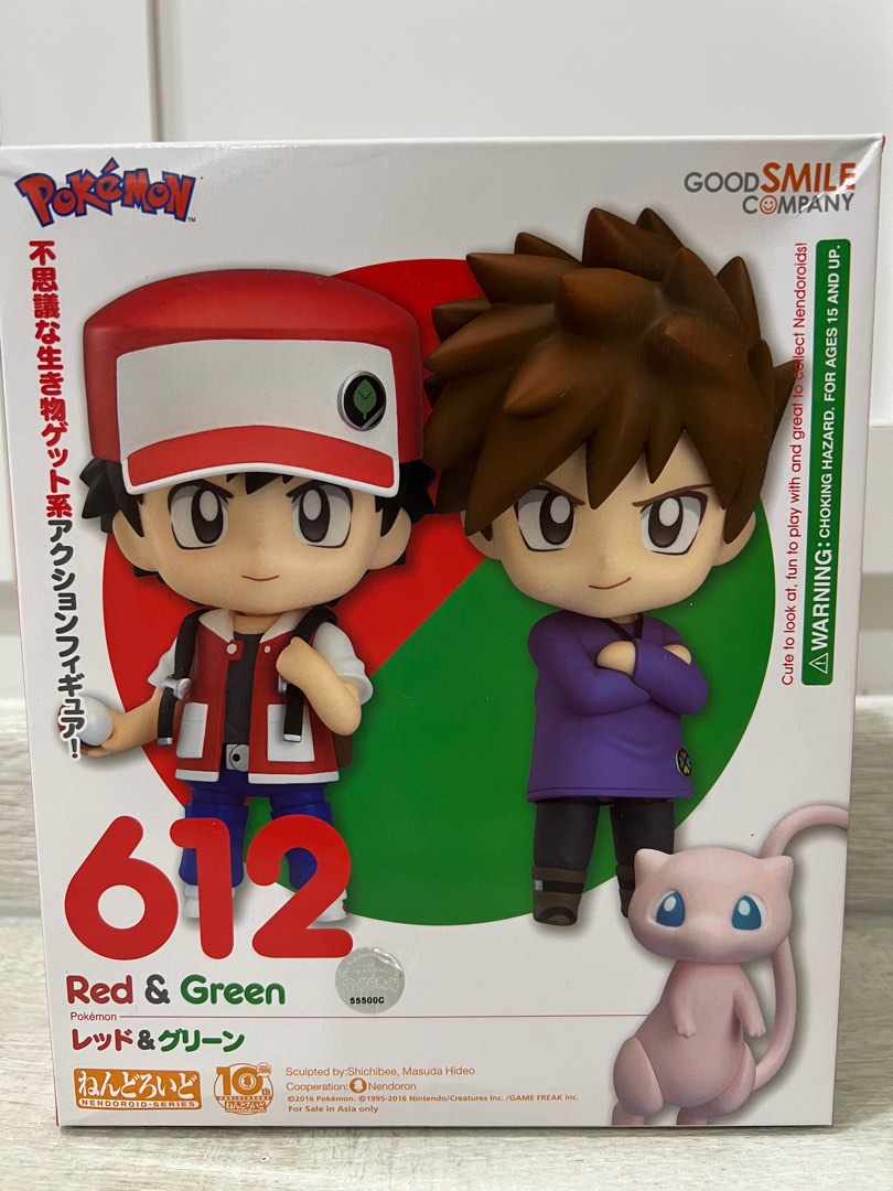 Nendoroid 612 Trainer Red Green and Mew Pokemon Centre Pocket