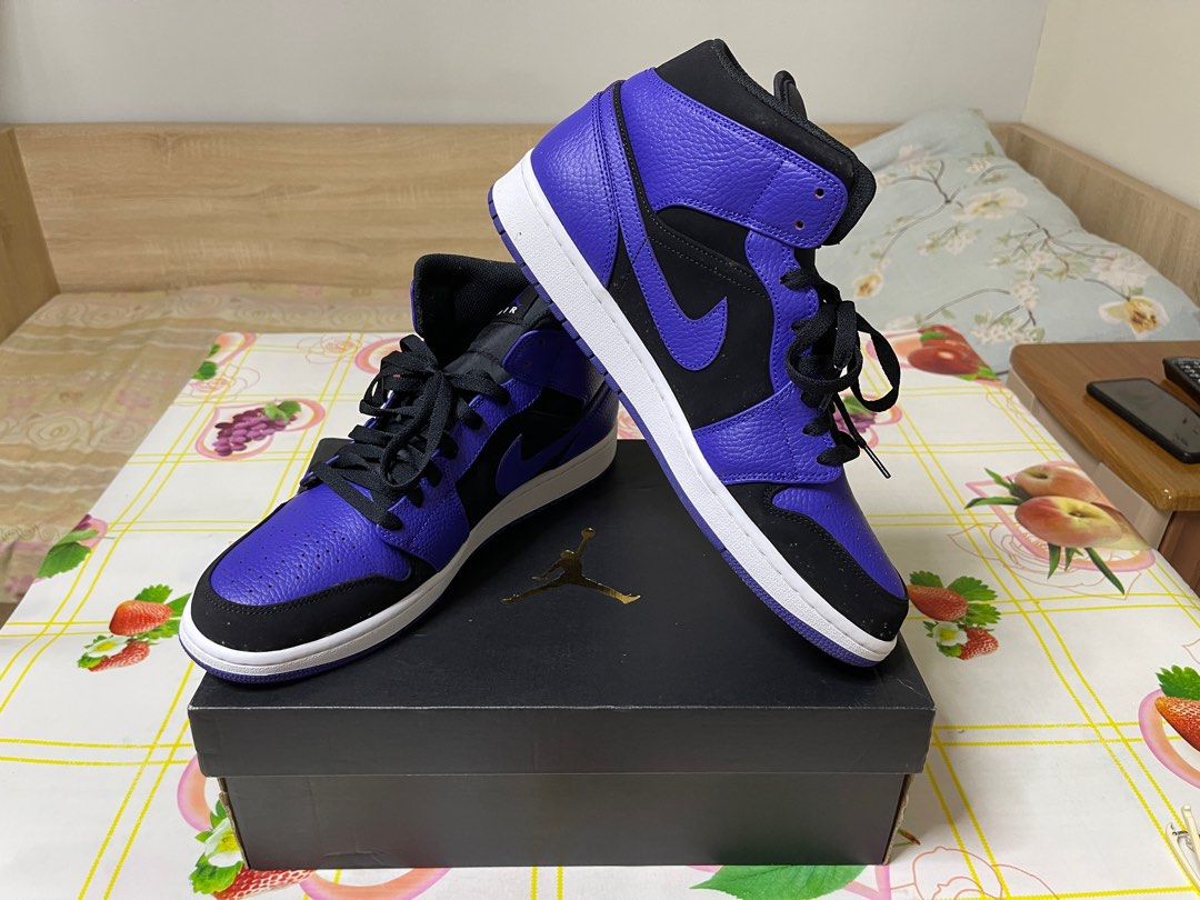 Nike Air Jordan 1 Mid Dark Concord Purple Black 554724 051 UK11.5 EUR47