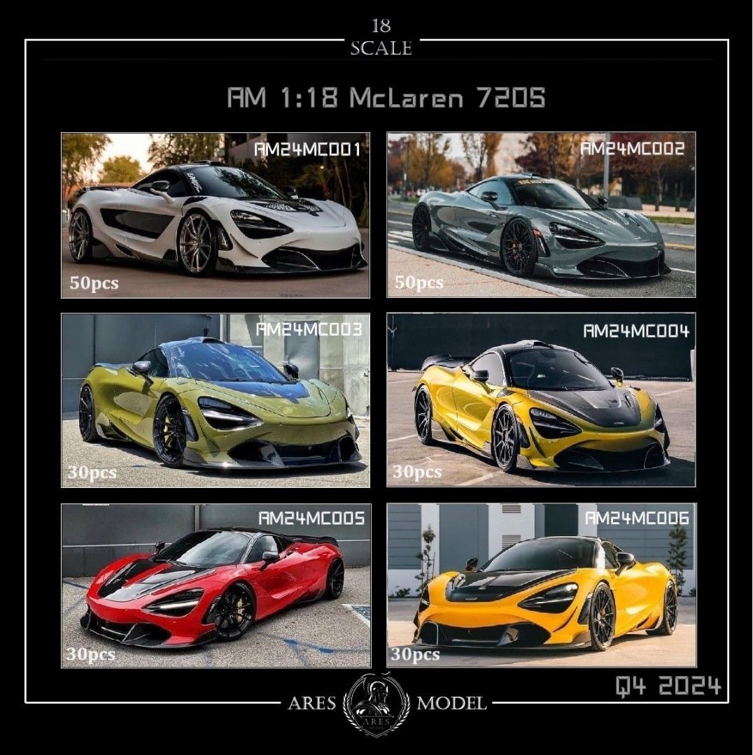 PRE-ORDER (Deposit) AM 1/18 McLaren 720S, 預購- Carousell