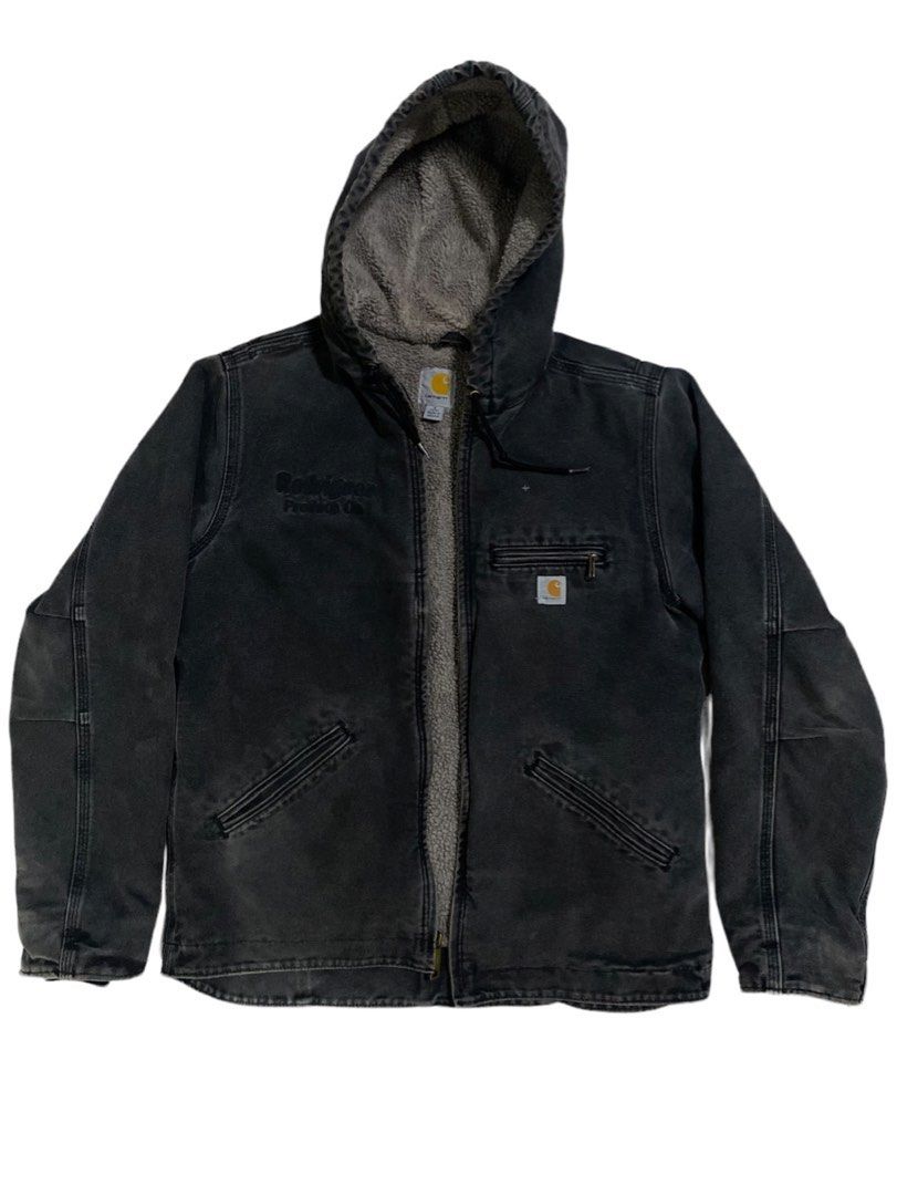 Preowned Original Carhartt Black Hoodie Jacket 14806 Men s Fashion Coats Jackets and Outerwear on Carousell