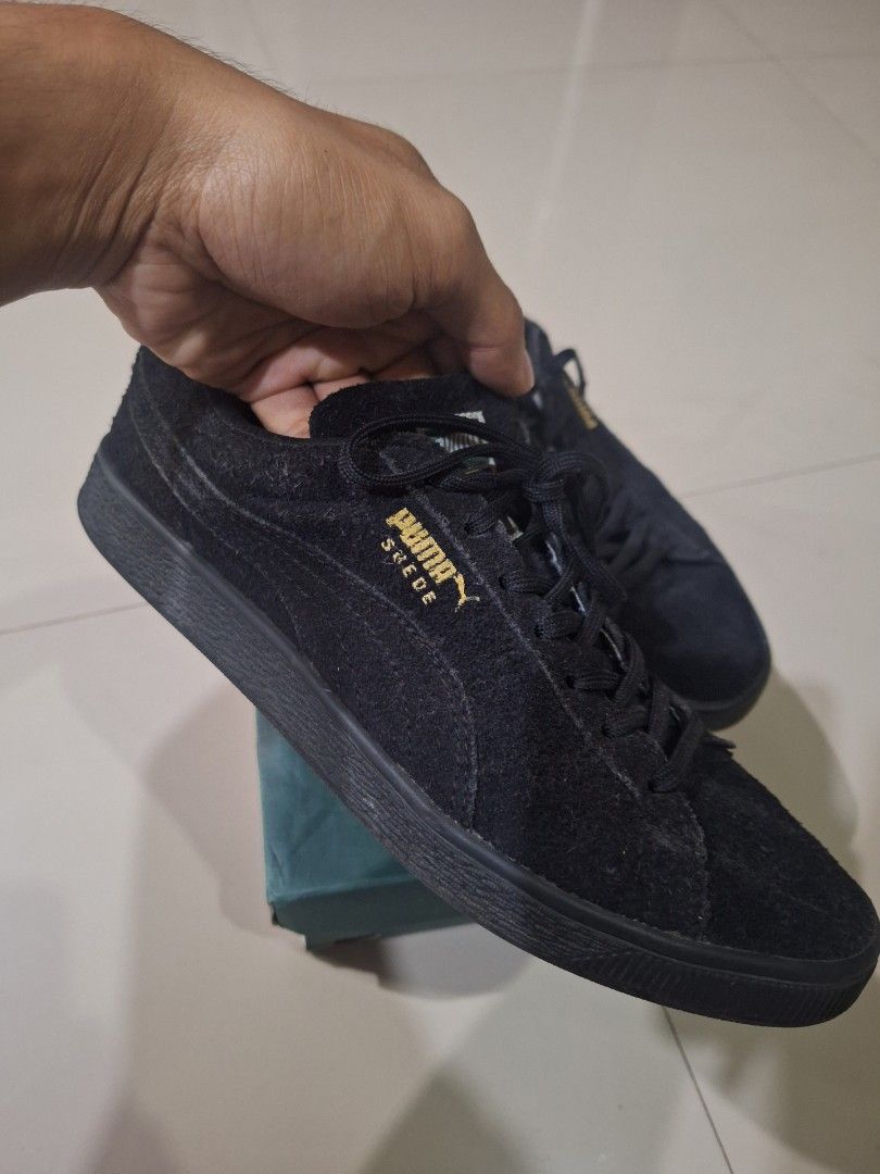 Puma suede full black on sale
