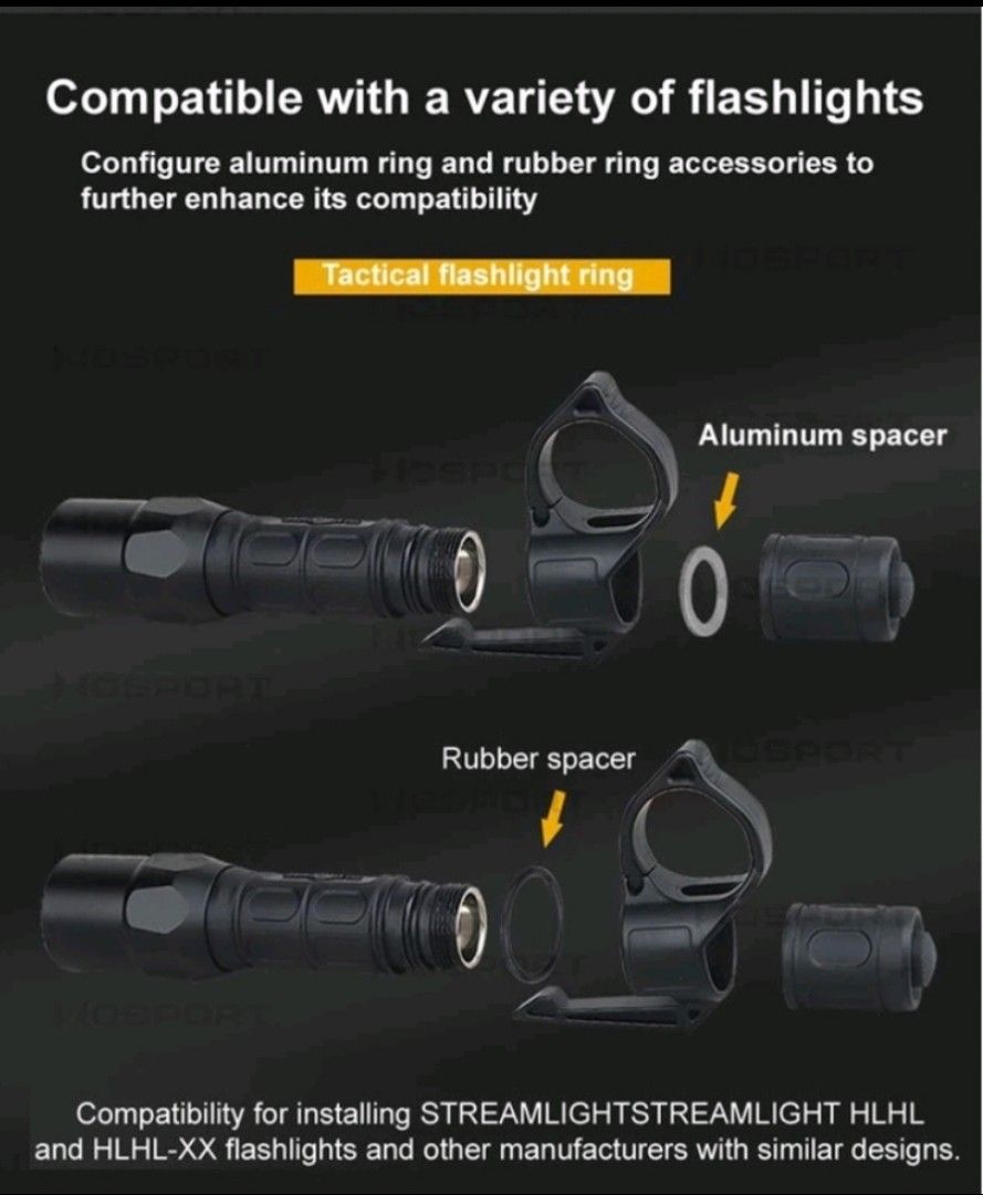 Tactical EDC Flashlight Ring (Category: Outdoor Furniture) located in Malabon City. Submitted by daywalker14 (Listing ID 1311439937, Image 3). Description: Forsale Only Tactical Flashlight Ring for only P200 Available Colors *Black *Sand/Brown Product Compatibility is in the picture. Kindly swipe the picture for reference. Location Malabon City.