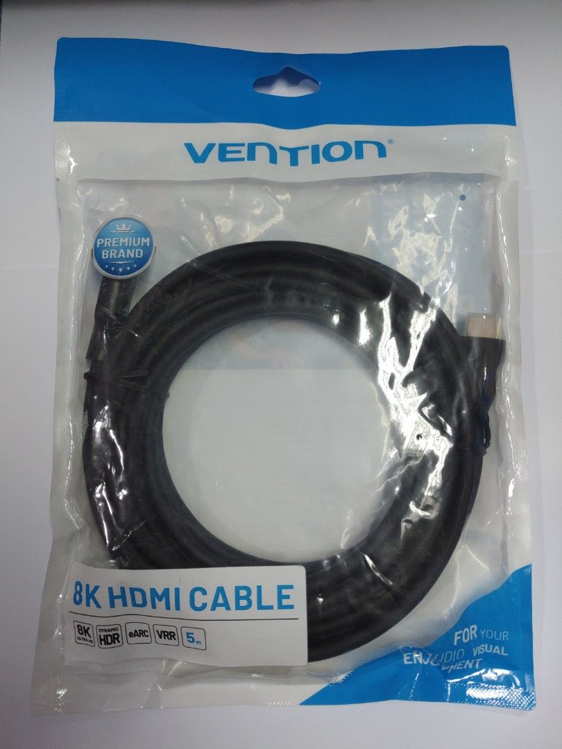 VENTION 8k HDMI CABLE 5M ( AANBJ) (Category: Cables & Adaptors) located in Rizal. Submitted by Technobyte (Listing ID 1311370469, Image 1). Description: 8k ultra hd dynamic HDR earc vvr 5meters.