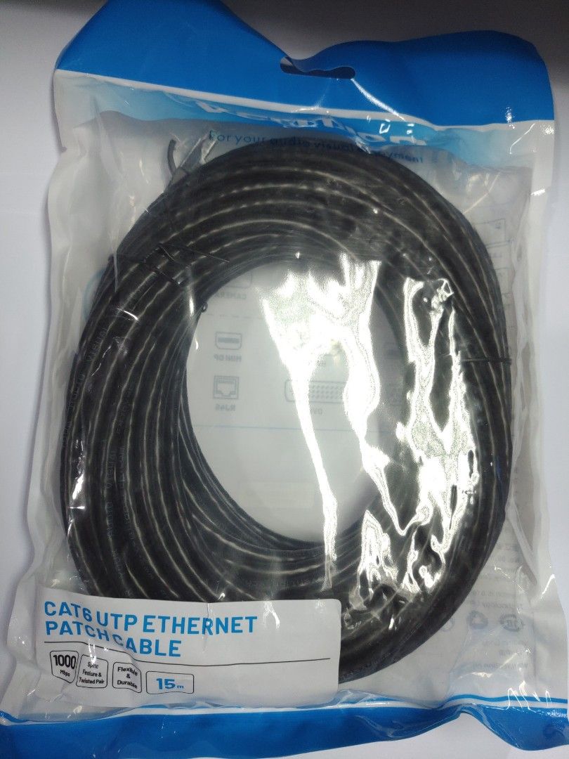 VENTION CAT 6 UTP ETHERNET PATCH CABLE 15METERS ( IBEBN) (Category: Cables & Adaptors) located in Rizal. Submitted by Technobyte (Listing ID 1311378020, Image 1). Description: 1000mbps / Spine Feature & Twisted Pair / Flexible & Durable 15 Meters.