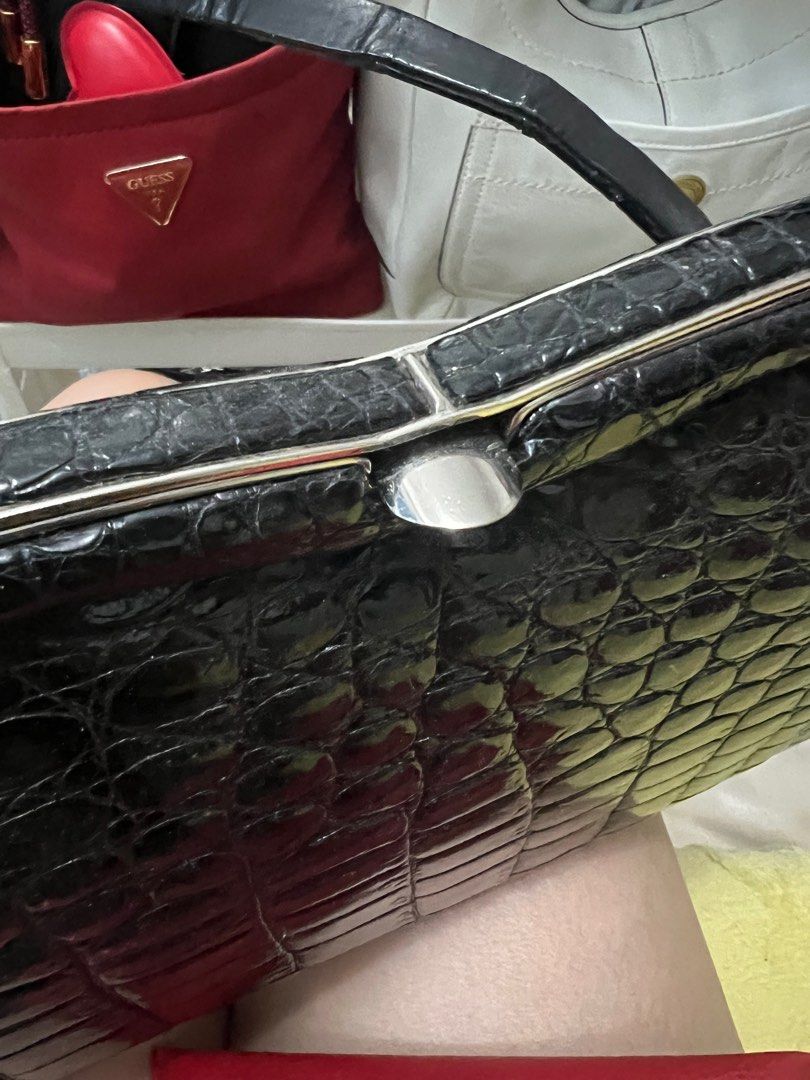 Vintage black clutch bag hot sale