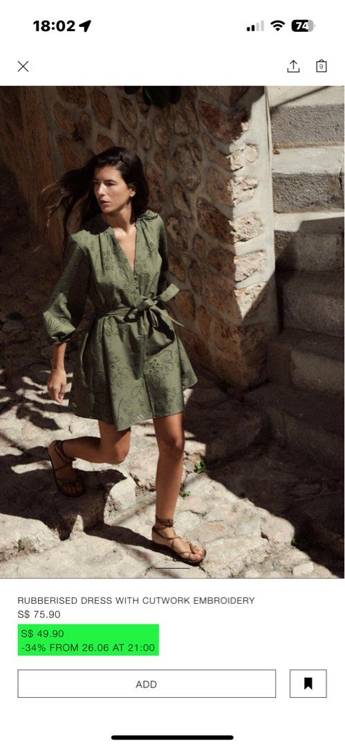 Zara Rubberised dress with cutwork embroidery, Women's Fashion, Dresses &  Sets, Dresses on Carousell