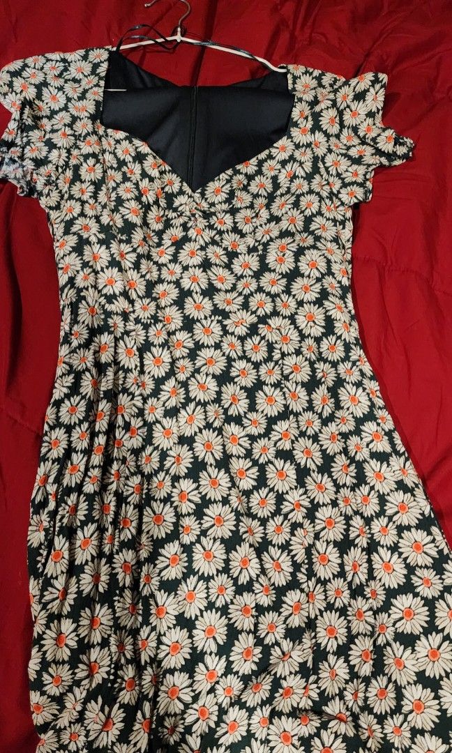 Zara trf daisy print dress