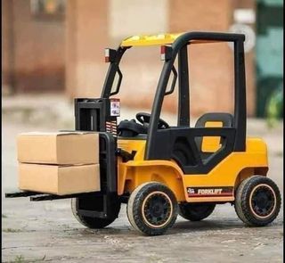12V Ride On Forklift,Ride on Car w/Remote Control,Battery Powered Electric Forklift Toy Vehicle for Kids，Liftable Fork & Pallet，Music,LED Light,Ideal Gift for Kids 3-7 Years Old,