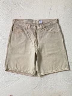 Authentic Levi’s 550 Relaxe Fit Baggy Cream Short for Men’s, Waistline is 35-36