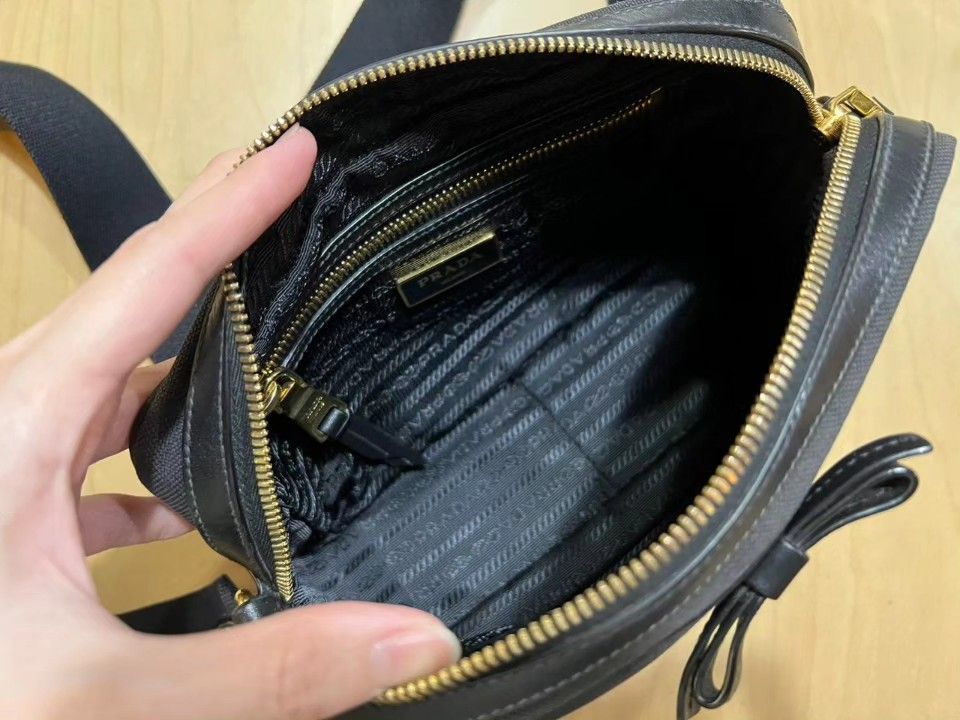 Prada logo jacquard crossbody bag deals