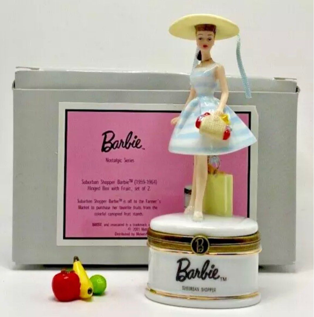 Barbie Nostalgia trinket box Suburban Shopper Barbie 1959 1964 with Fruits
