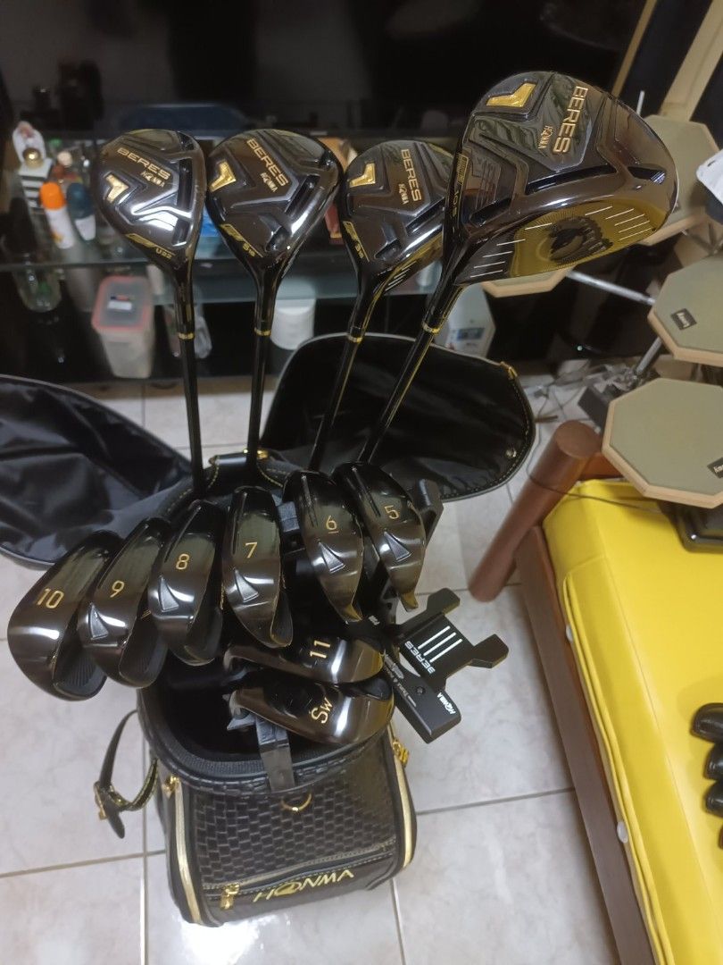 Black Beres (Category: Golf) located in Marikina City. Submitted by tataking1222 (Listing ID 1306718197, Image 3). Description: Brandnew Black Honma Beres Complete Set Driver R 10.5 3, 5, Rescue 22 woods R Irons 5 to 11 R Sand Wedge Putter and Beres Bag Everything Unused Brandnew for 250k Only.