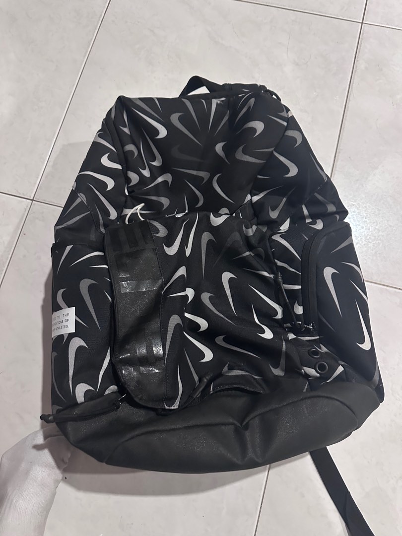 Black nike bag with white tick shop