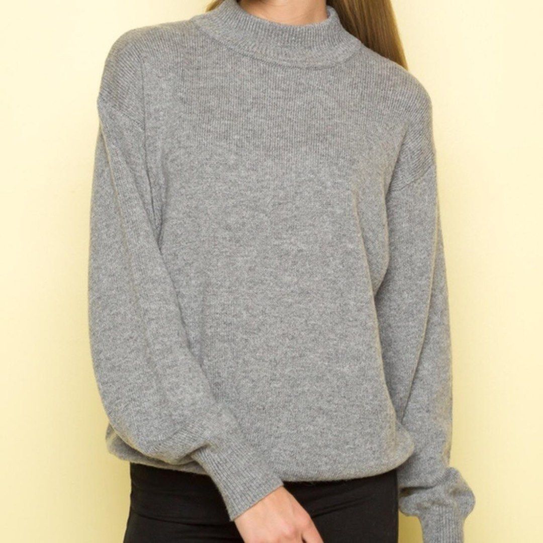 Brandy Melville Grey Turtleneck Sweater