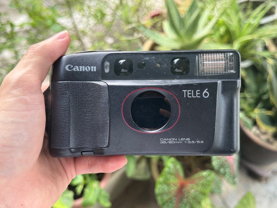 Canon Autoboy Tele 6 half frame film camera, Photography, Cameras 